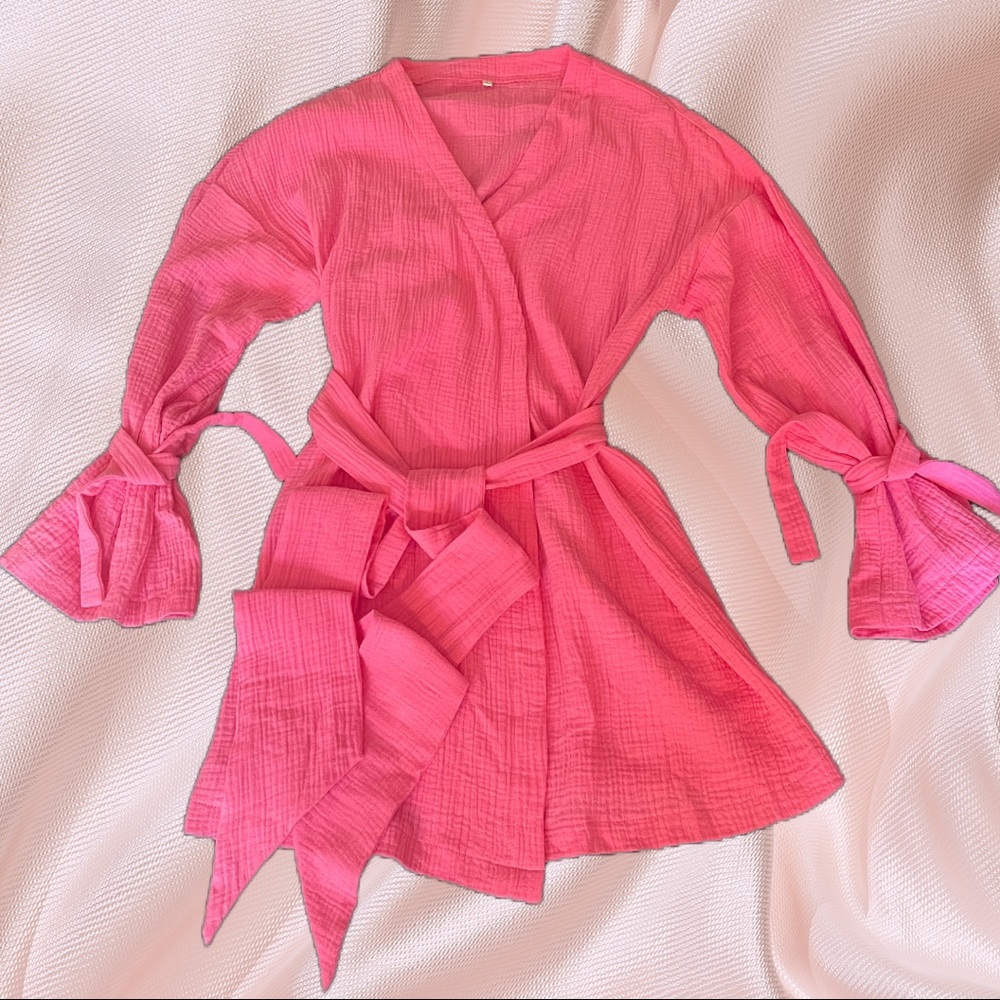 Pink Wrap Dress